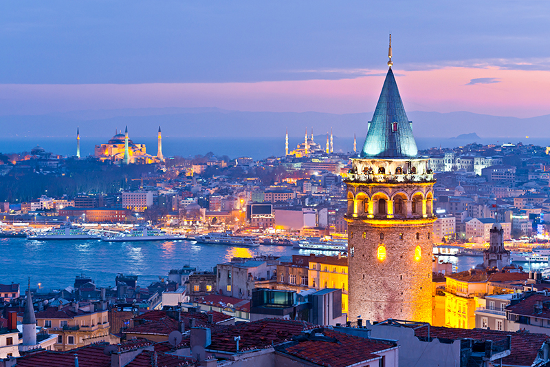Galata Tower and view of Istanbul