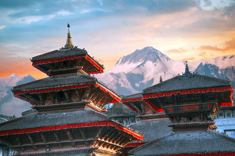 Pagodas in Patan, Nepal