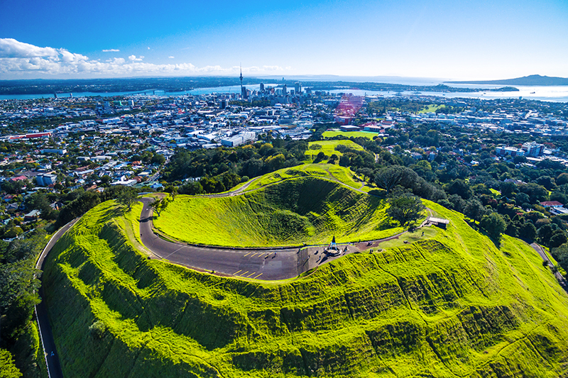 aerial view of Mt Eden, near Auckland, New Zealand 