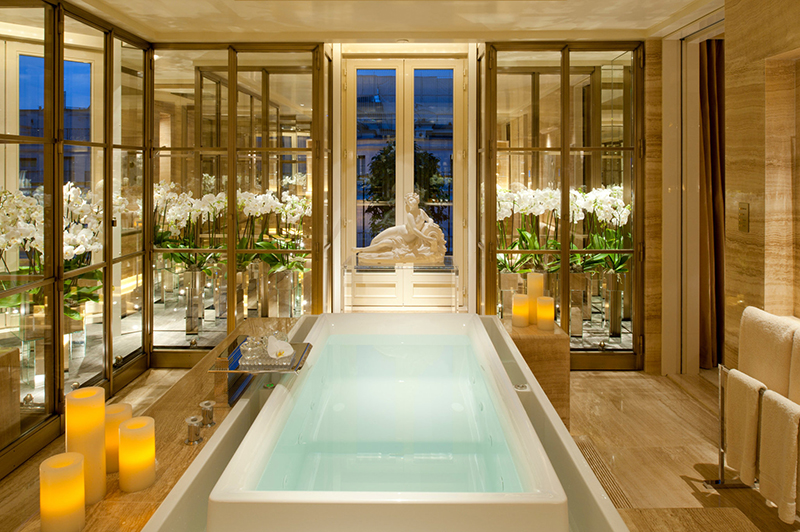 Luxury Hotel Baths - Four Seasons Hotel George V, Paris, France