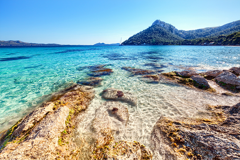 Romantic view of beach in Mallorca as seen in Me Before You
